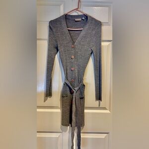 Croft & Barrow Grey Ribbed Knit jacket cardigan